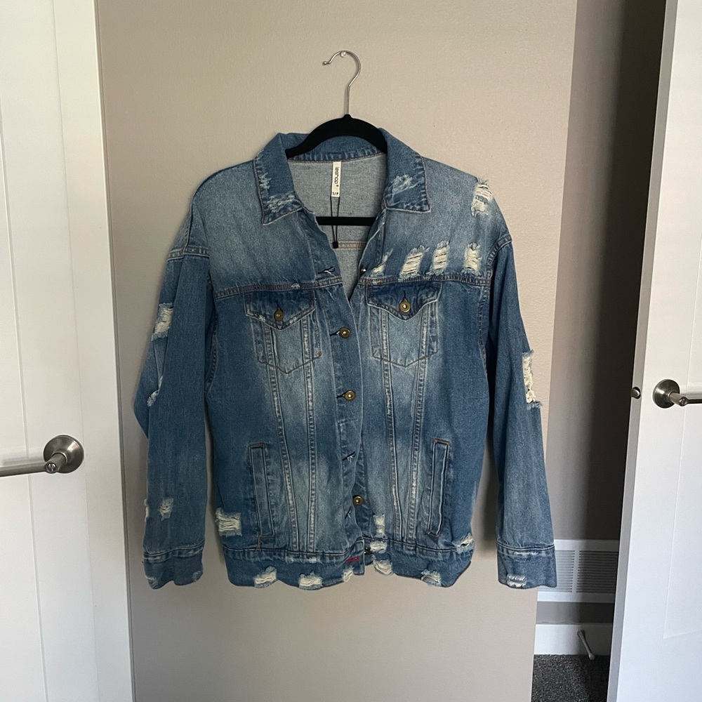 Oversized jean jacket